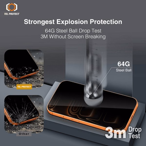 Rūdīts stikls Tel Protect 10X Privacy DLC Diamond Coating priekš Iphone 16 Pro/17