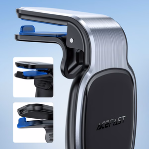 Acefast D16 Magnētiskais auto gaisa ventilācijas stiprinājums - nav nepieciešams MagSafe - pelēks