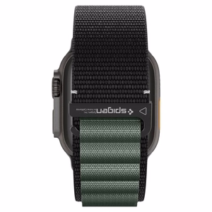 SPIGEN WBF1 siksniņa APPLE WATCH 6 / 7 / 8 / 9 / 10 / SE / ULTRA 1 / 2 (44 / 45 / 46 / 49 MM) melns/zaļš