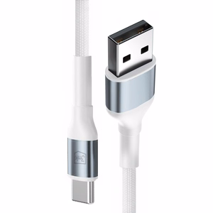 3mk Hyper Cable N-SERIES USB-A / USB-C 1m 9V/2A 18W kabelis - balts