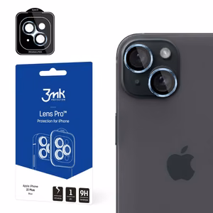 Защита камеры 3mk Lens Protection Pro с синей рамкой для iPhone 15 Plus