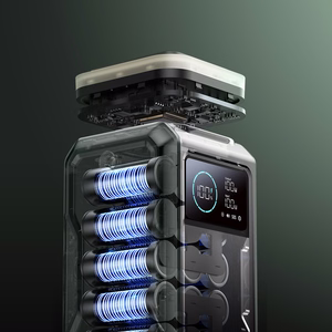 Portatīvais lādētājs Joyroom JR-PBF10 75000mAh 100W 3x USB-C 3x USB-A ar salokāmo lukturīti un rokturi (zaļš)