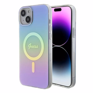 Guess GUHMP15SHITSU iPhone 15 6.1" violets/violets cietais apvalks IML Iridescent MagSafe