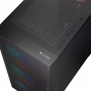 Logic DART PRO ARGB MIDI USB-C datora korpuss, melns