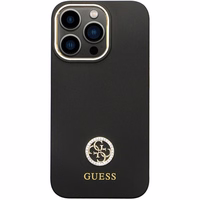 Guess GUHCP13LM4DGPK viedtālruņa apvalks iPhone 13 Pro / 13 – melns Silikona Logo Strass 4G