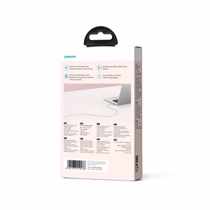 Joyroom Multi-Color sērijas S-A34 USB-C / USB-C PD 60W 1m kabelis - rozā