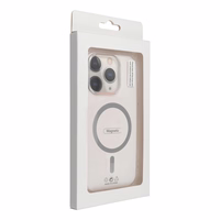 Drop Glue Krāsains Gredzens Magnētiskais Viedtālruņa apvalks saderīgs ar MagSafe IPHONE 17 Pro Max pelēka