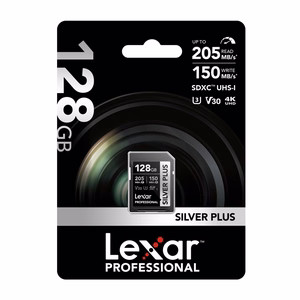 Lexar Professional SILVER PLUS SDXC 128 GB atmiņas karte
