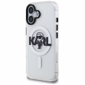 Karl Lagerfeld IML Karl Sketch Logo MagSafe maciņš iPhone 16 - caurspīdīgs