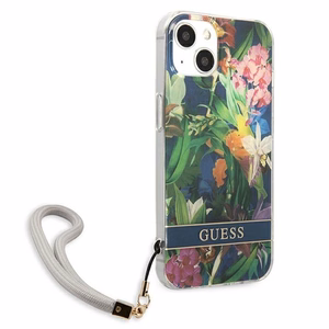 Guess GUHCP13SHFLSB iPhone 13 mini 5.4" zils/zils cietais apvalks Ziedu Siksniņa