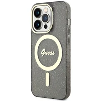 Guess GUHMP14LHCMCGK iPhone 14 Pro 6.1" melns/melns cietais apvalks Spīdumi Zelts MagSafe