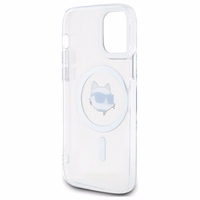 Karl Lagerfeld IML Metāla Choupette galva MagSafe apvalks iPhone 12 - balts