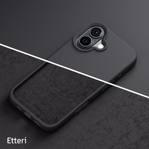 Etteri Silikona mag futrālis iPhone 16 Plus 6,7" melns