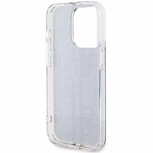 Guess IML 4G Gold Stripe viedtālruņa apvalks iPhone 15 Pro - melns