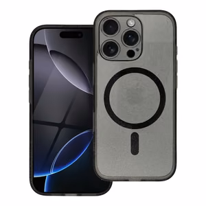 Viedtālruņa apvalks ar kameru aizsardzību, saderīgs ar MagSafe IPHONE 16 melni spīdumi