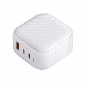 Uniq Verge Pro 66W GaN USB-C sienas lādētājs - balts
