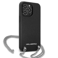 Karl Lagerfeld monogrammas plāksne apvalks iPhone 13 Pro / 13 6.1" - melna