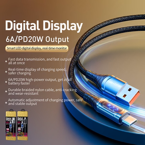 WEKOME WDC-166 Sakin Series USB-A–Lightning uzlādes un datu kabelis, 1 m, 6 A, “Tarnish” krāsā