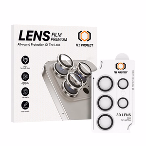 Tempered glass Tel Protect 3D Lens on camera for Samsung Galaxy S25 Ultra transparent (lens 5 pieces)