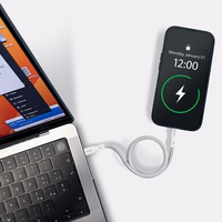 Puro magnētiskais USB-C - USB-C 60W USB 3.2 (20 Gbps) 1m magnētiskais kabelis - balts