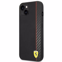 Viedtālruņa apvalks Ferrari FEHCP14MAXBK iPhone 14 Plus 6.7 melns ogļu šķiedras apvalks