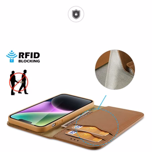 Dux Ducis Hivo viedtālruņa maciņš ar RFID aizsardzību - brūnas
