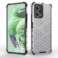 Honeycomb viedtālruņa apvalks Xiaomi Redmi Note 12 5G / Poco X5 5G bruņu hibrīda apvalks melns