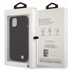 BMW Silicone Signature чехол для iPhone 13 - чёрный