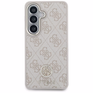 Guess 4G Big Rhinestone Triangle Strap MagSafe maciņš + siksniņa Samsung Galaxy S26 rozā