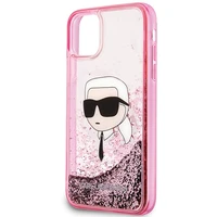 Karl Lagerfeld mirdzošs Karl Head apvalks iPhone 11/XR - rozā
