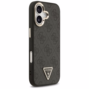 Guess 4G Triangle Logo MagSafe viedtālruņa apvalks iPhone 17 - melns un zeltains