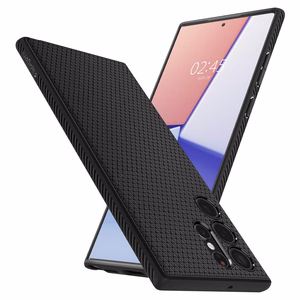 Spigen Liquid Air viedtālruņa apvalks Samsung Galaxy S22 Ultra - Matēts melns