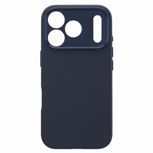 Liavec Silk Shield maciņš ar metāla kameras rāmi priekš Iphone 17 Pro Max tumši zils