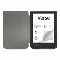 Tech-Protect SmartCase planšetdatora apvalks PocketBook Verse / Verse Pro - zils ar sakura ziediem