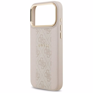 Guess 4G Stripe Magnētiskais viedtālruņa apvalks iPhone 17 Pro Max - rozā