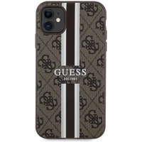 Guess GUHMN61P4RPSW iPhone 11 / Xr brūns/brūns cietais apvalks 4G Printed Stripes MagSafe