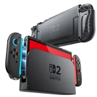 Supcase Crystal apvalks Nintendo Switch 2 - caurspīdīgi melns