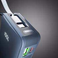 Portatīvais lādētājs SBS 10000 mAh 20W ar iebūvētu USB-C kabeli un digitālo indikatoru - tumši pelēka