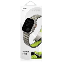 UNIQ Strova Flex siksniņa Apple Watch 44/45/46/49mm Series 1/2/3/4/5/6/7/8/9/10/11/SE/SE2/SE3/Ultra/Ultra 2/Ultra 3 sudraba-laima