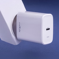 Maxlife MXTC-10-30C PD QC lādētājs 1x USB-C 30W balts