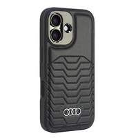 Audi Sintētiskās ādas Magnētiskais iPhone 16 Plus 6.7" melns/melns cietais apvalks AU-TPUPCMIP16M-GT/D3-BK