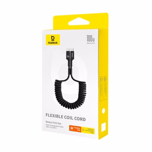 Baseus Fish-Eye Ātra uzlāde Datu kabelis USB-C uz USB-C 100W 1m Melns
