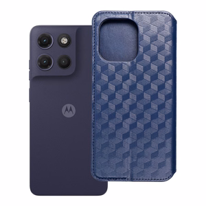 Atlokāmais maciņš Motorola G17 Cubic Book, zils