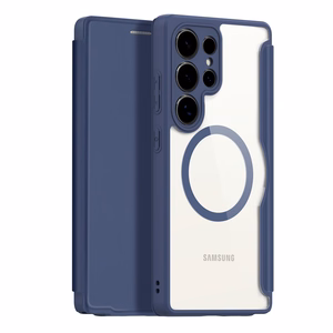 Viedtālruņa apvalks Dux Ducis Skin X Pro Samsung Galaxy S25 Ultra ar MagSafe un maku - zils