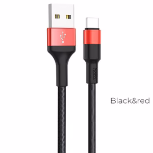 Cable USB A to USB C Hoco 2A 1m X26 black red