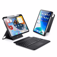 DUX DUCIS apvalks DK salokāms ar bezvadu tastatūru iPad 4/5/6/iPad Pro 11 (2018/2020/2021/2022) melns