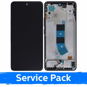 LCD displejs saderīgs ar Xiaomi Redmi Note 13 4G ar rāmi / Midnight Black / (Service Pack)