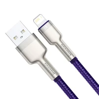 USB kabelis Lightning Baseus Cafule, 2.4A, 1 m (violets)