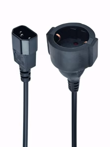 Gembird PC-SFC14M-01 barošanas adapteris IEC320 C14 -> SCHUKO (F) uz 15 cm kabeļa