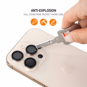 Tel Protect Titanium Lens 99% AR melnie rūdītie aizsargstikli Apple iPhone 18 Pro / 18 Pro Max kameras lēcām (3 gab.)